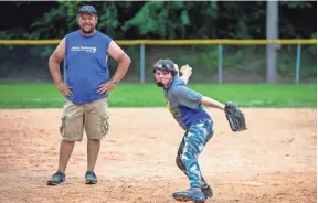  ?? STEPHANIE AMADOR/THE JACKSON SUN ?? The Sliding Mcqueen had practice on Friday at Muse Park in Jackson Tenn. The softaball team practice running drills, catching the ball on their right side and other skills at the ball park.