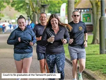  ?? ?? Couch to 5k graduates at the Tamworth parkrun.