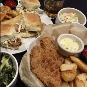  ?? SUBMITTED ?? Lenten fish frys include a variety of seafood and extras. This one is served by the Rustic Grill at StoneWater Golf Club in Highland Heights.