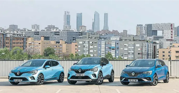  ??  ?? La novedosa tecnología E-TECH ya está presente en los modelos Clio, Captur y Mégane