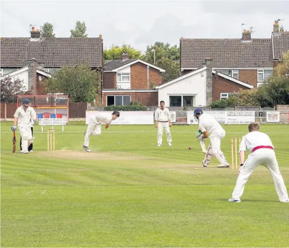  ?? Action from Ainsdale versus New Brighton in the Liverpool Competitio­n’s Premier Division last Saturday afternoon. Roger Green ??