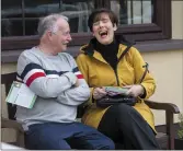  ?? Sharing a light moment with Michael Callaghan on the Dáil campaign trail. Photo by Domnick Walsh ??