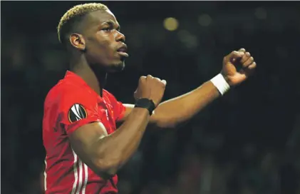  ??  ?? Manchester United's Paul Pogba celebrates after the game Photo: AP