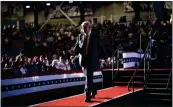  ?? DOUG MILLS — THE NEW YORK TIMES ?? Former President Donald Trump appears during a campaign event in Durham, N.H. on Saturday.