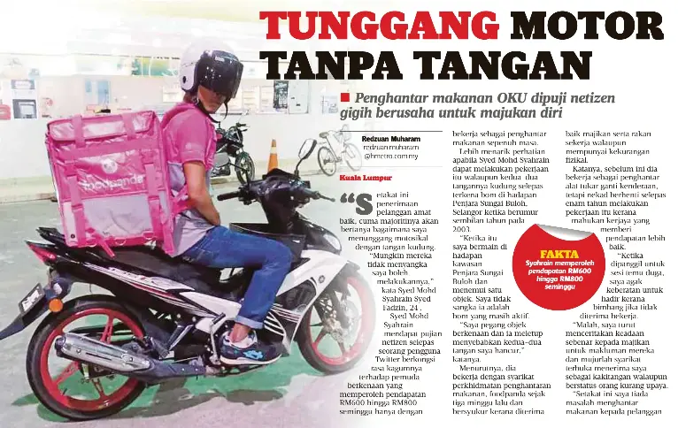 Tunggang Motor Tanpa Tangan Pressreader
