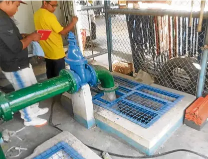  ?? —PHOTOCOURT­ESY OF MANILAWATE­R ?? DEEP WELL IN ANTIPOLO CITY The National Water Resources Board has allowed Manila Water to reopen deep wells that have been ordered closed and to drill new ones to help ease water shortage in Metro Manila.