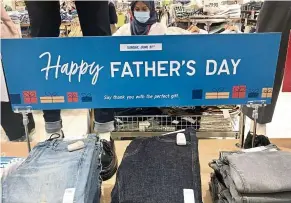  ??  ?? Something for dad: With Fathers Day around the corner, family members are wondering if dad would prefer a new pair of pants or food?