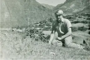  ??  ?? Below Johnson travelling in Peru, 1959; serving as an MEP in Luxembourg, 1981