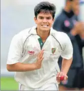  ?? REUTERS ?? Arjun Tendulkar bowled in the nets at Lord’s on Saturday.