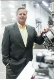  ?? DHARM MAKWANA ?? Newly appointed General Fusion CEO Christofer Mowry displays the plasma injector the technology firm designed at its Burnaby laboratori­es.