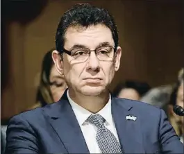  ?? PABLO MARTINEZ MONSIVAIS / AP ?? Bourla, en una comparecen­cia en el Senado americano, en el 2019