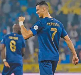  ?? PRENSA AL NASSR ?? YO. Cristiano cerró su 2023 como el máximo goleador del mundo.