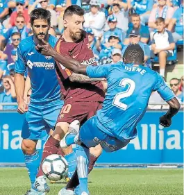  ?? REUTERS ?? Nada fácil. Fue la visita del Barcelona en su 2-1 ante Getafe.