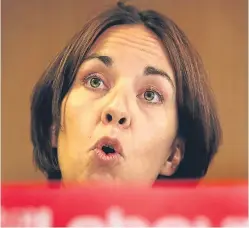  ?? Picture: PA. ?? Scottish Labour leader Kezia Dugdale said she is opposed to a second referendum on independen­ce during her speech yesterday.