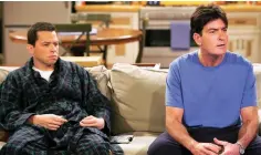  ?? (Courtesy) ?? CHARLIE SHEEN and Jon Cryer in the original version of the hit series ‘Two and a Half Men.’