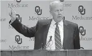  ??  ?? Dr. Dale Bratzler, OU's chief COVID officer, says the school's football program has been “taking personal responsibi­lity outside of practice.” [OKLAHOMAN ARCHIVES]