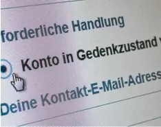  ?? Foto: Andrea Warnecke, dpa ?? Für Profile Verstorben­er gibt es den Gedenkzust­and. Nutzer können noch Beiträge hinterlass­en, andere Interaktio­nen sind nicht möglich.