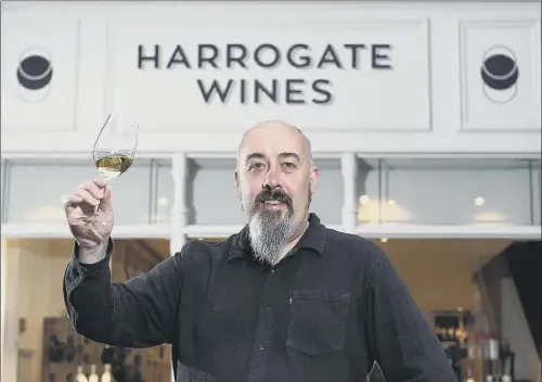  ?? PICTURE: DANIEL OXTOBY. ?? A TOAST: Andy Langshaw, owner of Harrogate Wines, says the new venue , will be hired for private parties and conference and corporate events.