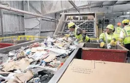  ?? STAFF FILE PHOTO ?? Jim Becker, manager of Orange County’s solid waste division, said contractor­s who sort recyclable­s like the ones processed at the county’s landfill and sell the bundled commoditie­s are charging now because they can’t depend on selling them to cover...