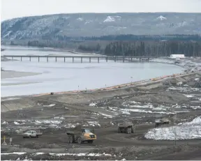  ?? CP FILE PHOTO ?? The Site C Dam location is seen along the Peace River near Fort St. John on April 18.