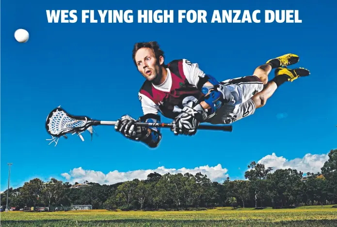  ?? Picture: ZAK SIMMONDS ?? SPORTING ATTITUDE: Townsville's Wes Monts has been selected in the Australian lacrosse team to play New Zealand on Anzac Day.