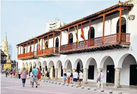  ?? CORTESíA ?? Fachada de la Alcaldía de Cartagena, en el Centro Histórico.