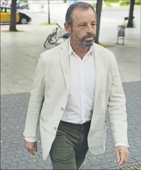  ?? Foto: EFE ?? Sandro Rosell, el pasado 12 de septiembre en la Ciutat de la Justícia