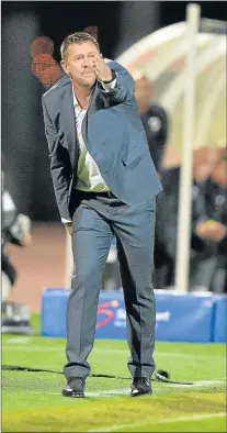  ?? Picture: GALLO IMAGES ?? RIGHT CALL: Eric Tinkler feels he is suited to take SuperSport to the top with his belief and philosophy when they face Cape Town City