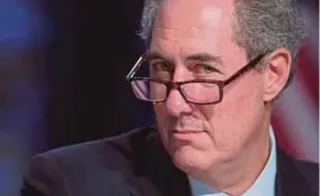  ?? BLOOMBERG PIC ?? Former United States trade representa­tive Michael Froman says the Chinese are ‘very tough negotiator­s’, and will want to find a way to work well with the United States.