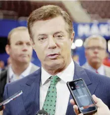  ?? Ansa ?? Sodalizio passato Paul Manafort