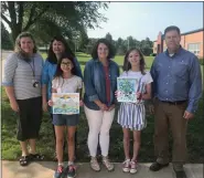  ?? SUBMITTED PHOTO ?? Left to right: Spring-Ford teachers Stephanie Shueman and Dacia Williams; third-place winner Allison Lewis; SpringFord Intermedia­te School Principal Heather Nuneviller; grand prize winner Lila Weingarten; and Pennsylvan­ia American Water Operations Senior Superinten­dent Ed Baetzel.