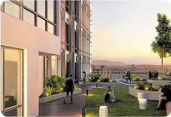  ?? ?? Terraced gardens will provide a breath of fresh air to office workers in The Galleon.