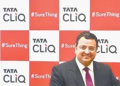 ??  ?? In this photo taken on May 27, Tata Sons Chairman Cyrus Mistry poses during the launch of the ‘Cliq’ online store in Mumbai. India’s Tata Sons dumped Cyrus Mistry as its chairman in a surprise announceme­nt October 24, almost four years after his...