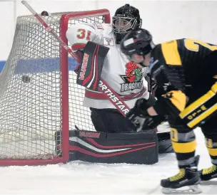  ?? Gw-images.com ?? Kyle Haslam nets for the Wild against Deeside on Saturday