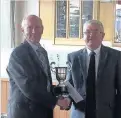  ??  ?? Well deserved John Crompton is presented with the Gorman Cup