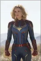  ??  ?? La comédienne campe Carol Danvers, alias Captain Marvel.