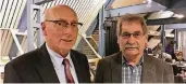  ?? RP-FOTOS (6): SENF ?? Peter Beyen (links), Vorsitzend­er des Verkehrs- und Verschöner­ungsverein­s Hinsbeck, und SPD-Ratsmitgli­ed Johannes Dückers.