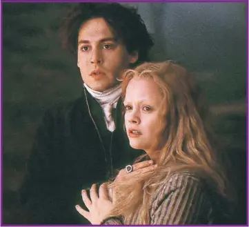  ?? ?? Christina Ricci y Johnny Depp en la película “El jinete sin cabeza”