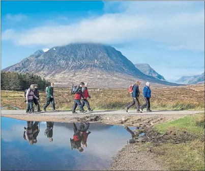  ??  ?? IN STEP: The National Walking Strategy encompasse­s everything from strolling to the shops or taking on the West Highland Way, above.