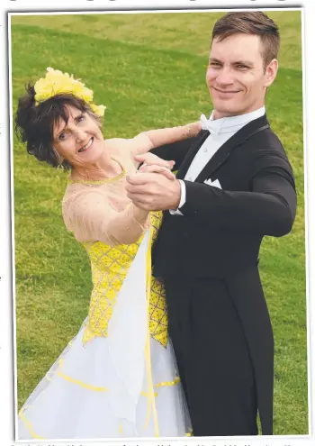  ?? Picture: LAWRENCE PINDER ?? Dorothy Hodder with dance partner for the world championsh­ips Daniel Buckley, who at 32 years of age is almost 50 years her junior.