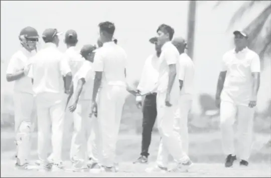  ?? (Romario Samaroo photo) ?? Tranzac Cricket Academy celebrates a wicket