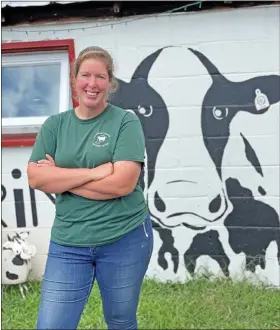  ?? SUBMITTED PHOTO ?? Abby Bramm, owner of the 32-acre micro dairy, Pigeon Creek Farm.