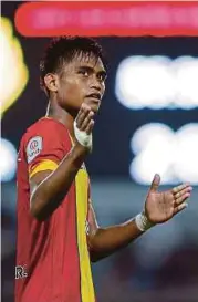  ??  ?? Sean Eugene Selvaraj scored Selangor’s second goal against Negri Sembilan in a Super League match at Selayang Stadium on Saturday.