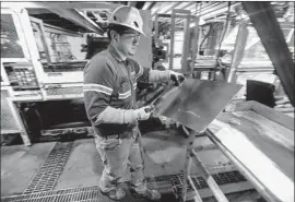  ?? Robert Gauthier Los Angeles Times ?? PRESIDENT Trump’s steel and aluminum tariffs have led China to retaliate with its own tariffs. Above, Ruben Quintana at California Steel Industries in Fontana.