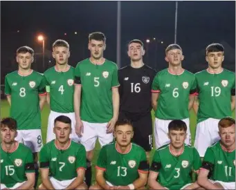 ??  ?? Sligo Rovers goalkeeper Luke McNicholas was on the Republic of Ireland U18s side that played Wales in the John Coughlan Memorial Cup in Tramore.