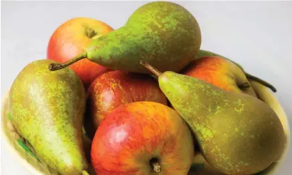  ?? Photograph: Mark Sunderland Food Images/Alamy ?? In Australia, 7.1% of pears and 3.7% of apples tested by the agricultur­e department were over the maximum pesticide residue limit.