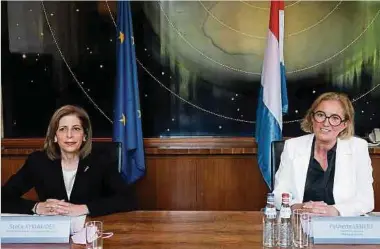  ?? Foto: Anouk Antony ?? EU-Gesundheit­skommissar­in Stella Kyriakides (l.) und Gesundheit­sministeri­n Paulette Lenert hatten gestern viel zu besprechen.