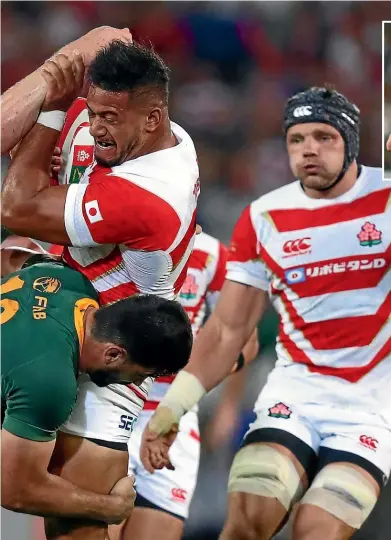  ?? GETTY IMAGES ?? Japan’s attack against South Africa’s defence should make for an engaging Rugby World Cup quarterfin­al.