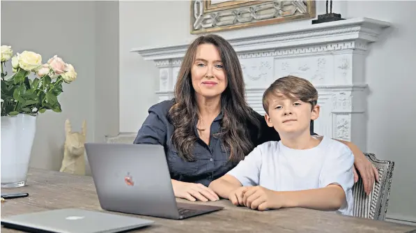  ??  ?? Lessons to be learnt: Myca Lee, pictured with her son Constatijn, says many parents have signed their children up to her Class Action programme after feeling let down by the education provided by schools during lockdown