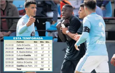  ??  ?? FUE EXPULSADO. Vinicius vio dos amarillas el fin de semana pasado ante el Celta B.